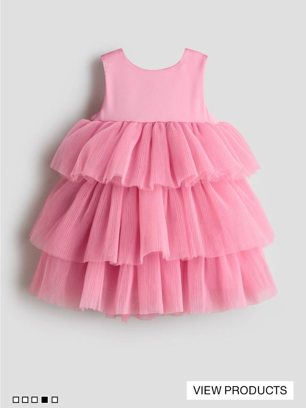 H&M Girls Pink Layered Tulle Dress